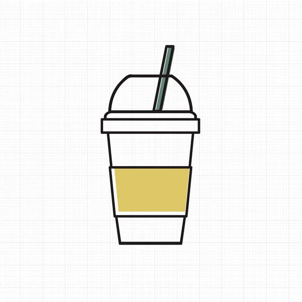 차가운 음료 컵 아이콘 — 스톡 벡터