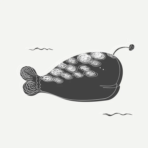 Dessin des créatures sous-marines — Image vectorielle