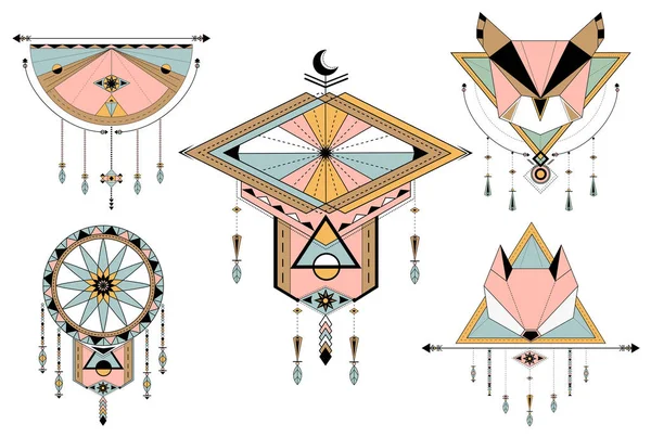 Grafische stijlvolle dreamcatcher — Stockvector