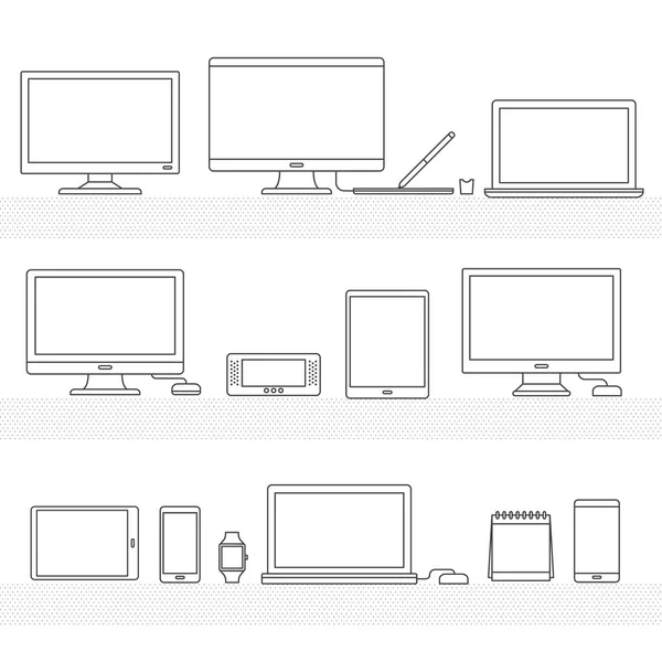 Divers appareils numériques — Image vectorielle