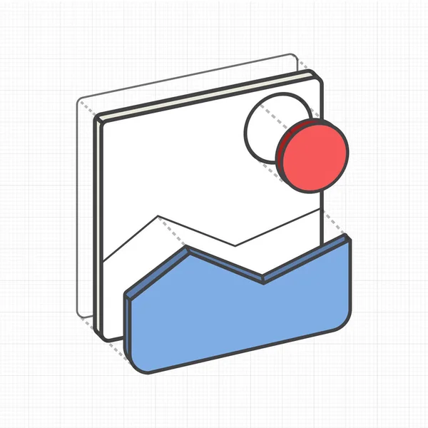 Contorno icono de imagen — Vector de stock