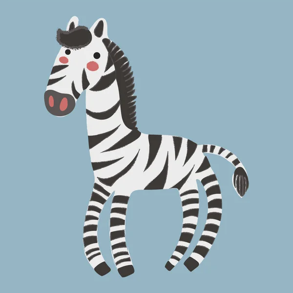 Cartoon-Zebra-Ikone — Stockvektor