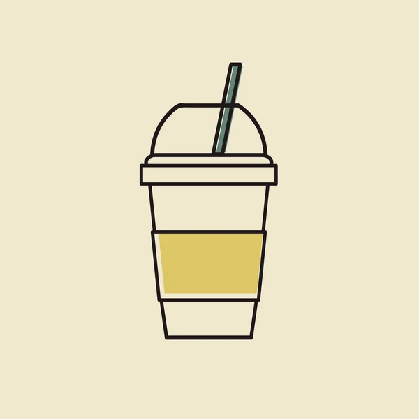 Copa de bebida fría icono — Vector de stock