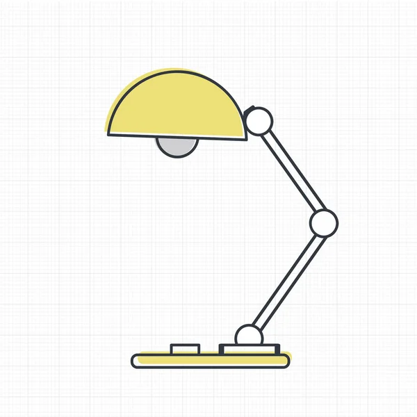 Lampe de table avec bouton — Image vectorielle