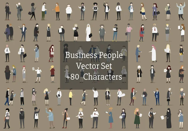 Люди різноманітний бізнес — стоковий вектор