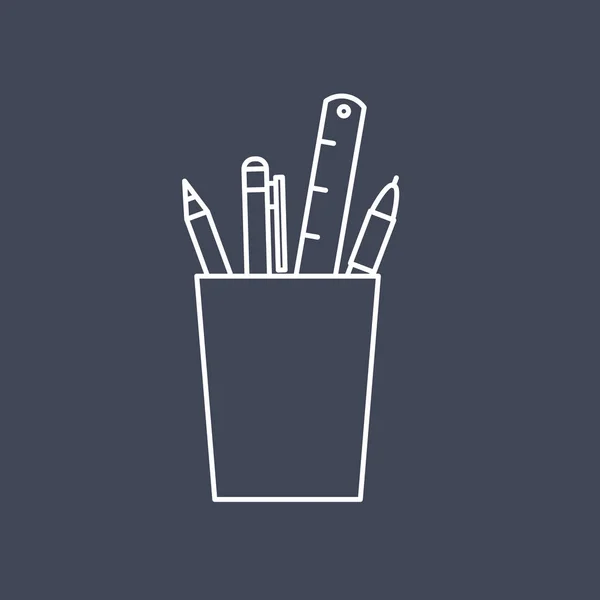 Office eszközök ikonra — Stock Vector