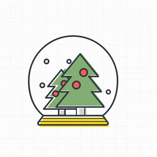 Christmas snow ball icon — Stock Vector