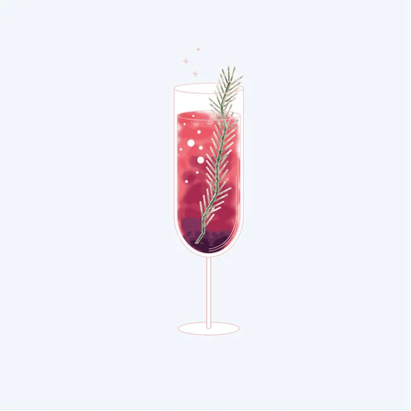 Drank met tropische coctail — Stockvector