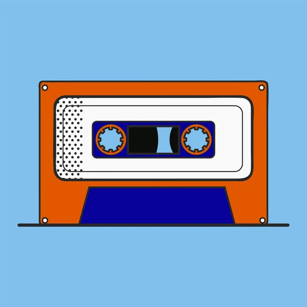 Retro audio cassette — Stockvector