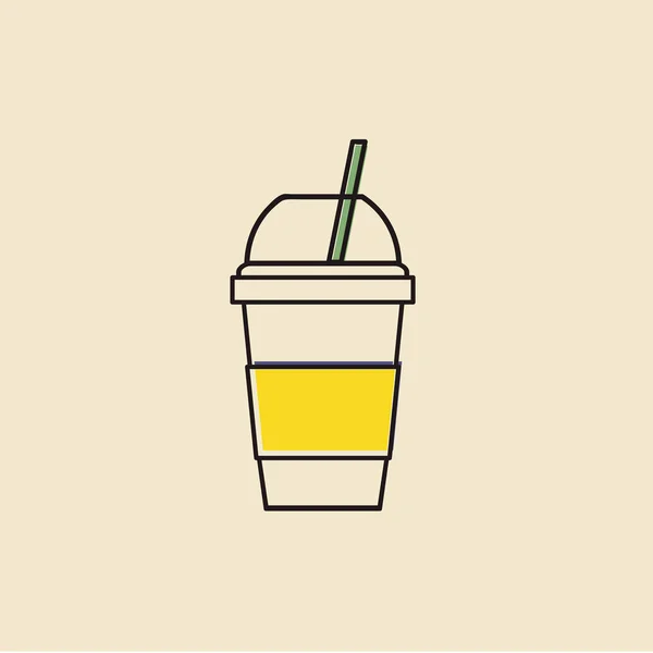 Copa de bebida fría icono — Vector de stock