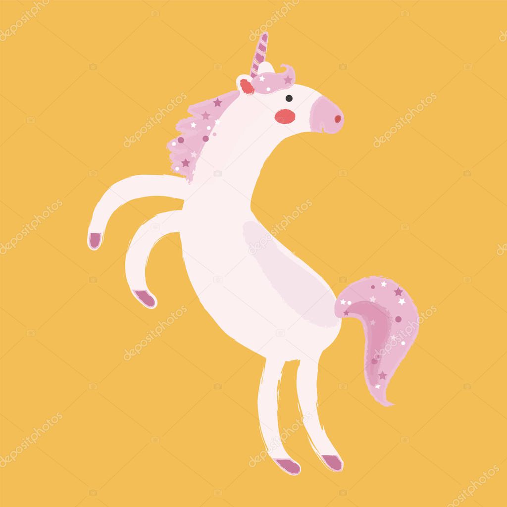 cartoon pink unicorn