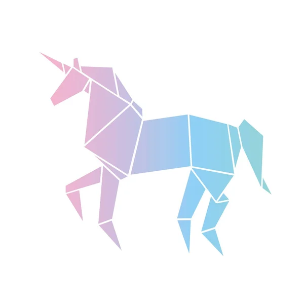 折纸，在马的形状 — 图库矢量图片