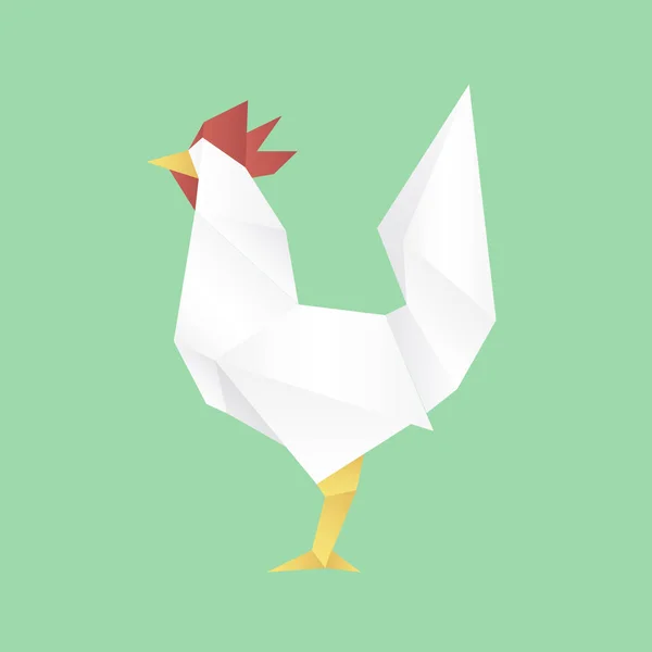 Origami a forma di gallina — Vettoriale Stock