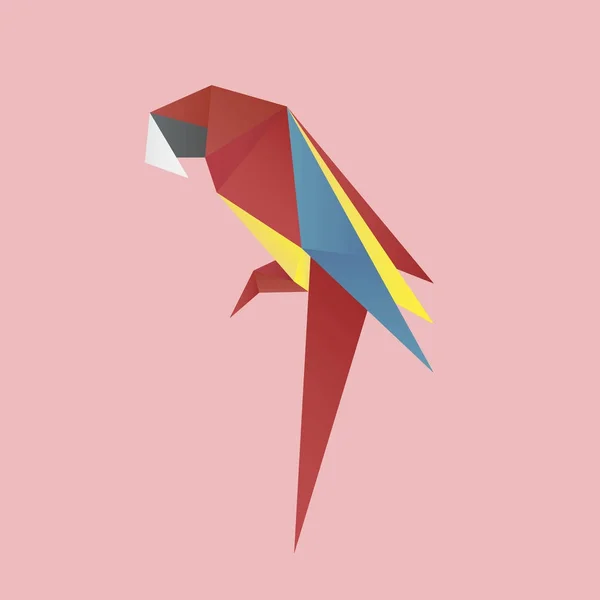 Origami v tvaru papouška — Stockový vektor