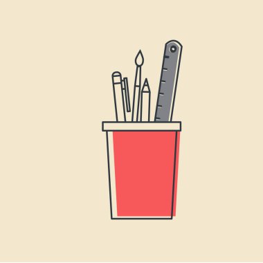  ofis malzemeleri simgesi