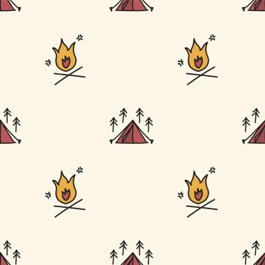 kamp simgeleri arka plan