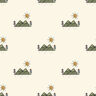 kamp simgeleri arka plan