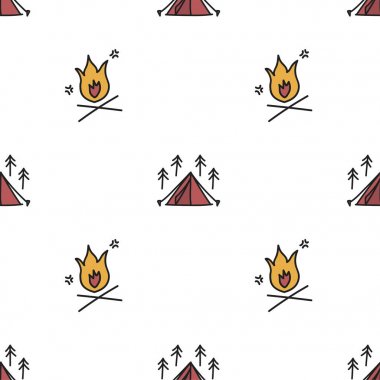 kamp simgeleri arka plan