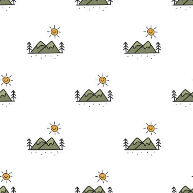 kamp simgeleri arka plan