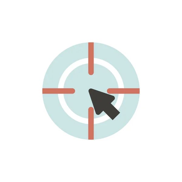 Cílová ikona v kruhu — Stockový vektor