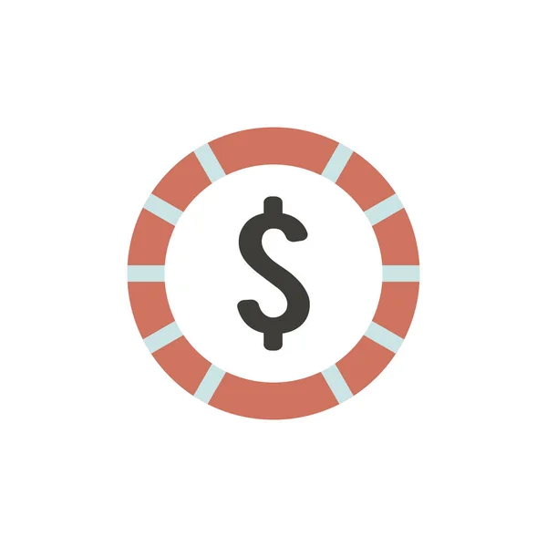 Ikona waluta pieniądze w koło — Wektor stockowy