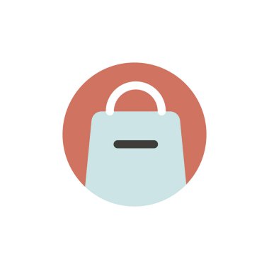 alışveriş çantası simgesini daire