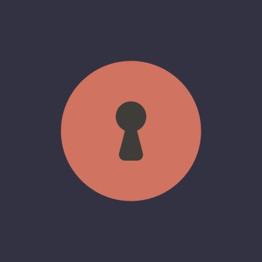 anahtar deliği ile veri koruma simgesi