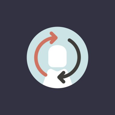 Daire içinde erkek avatar simge