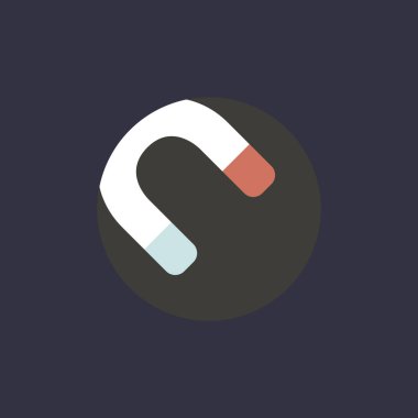 Manyetik at nalı simgesini daire