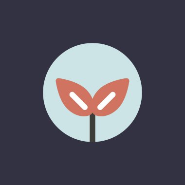 Daire içinde büyüyen bitki simgesi