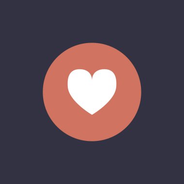 Daire içinde kalp simgesi  