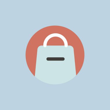 alışveriş çantası simgesini daire