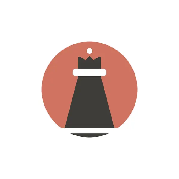 Obrázek ikony v kruhu šachy — Stockový vektor