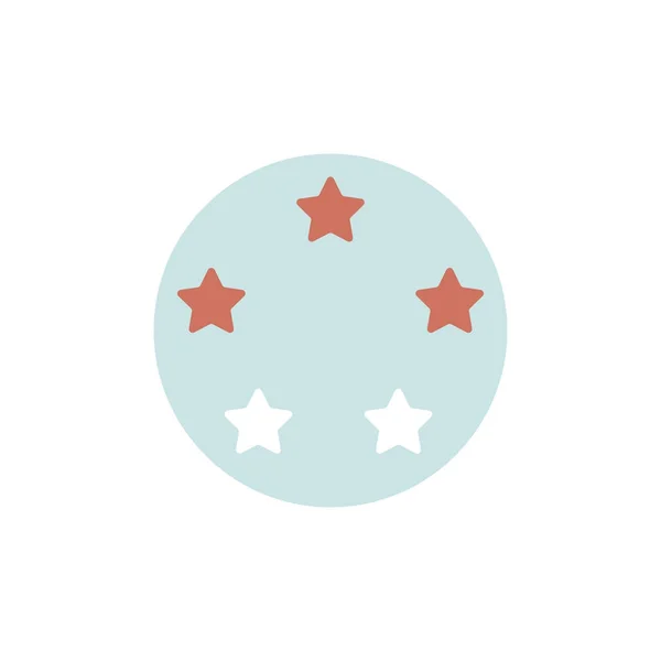 Rating stars icon in circle — Stock Vector