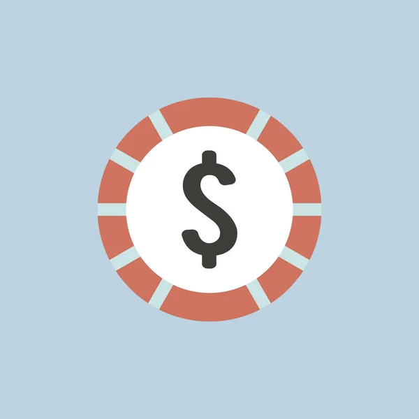 Argent monnaie icône en cercle — Image vectorielle