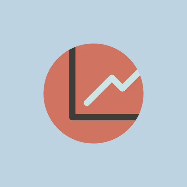 Ícone gráfico de negócios em círculo — Vetor de Stock