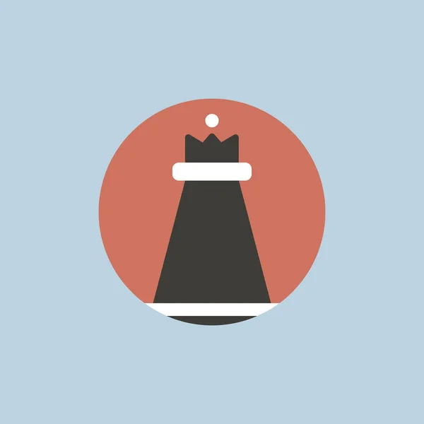 Figura de ajedrez icono en círculo — Vector de stock