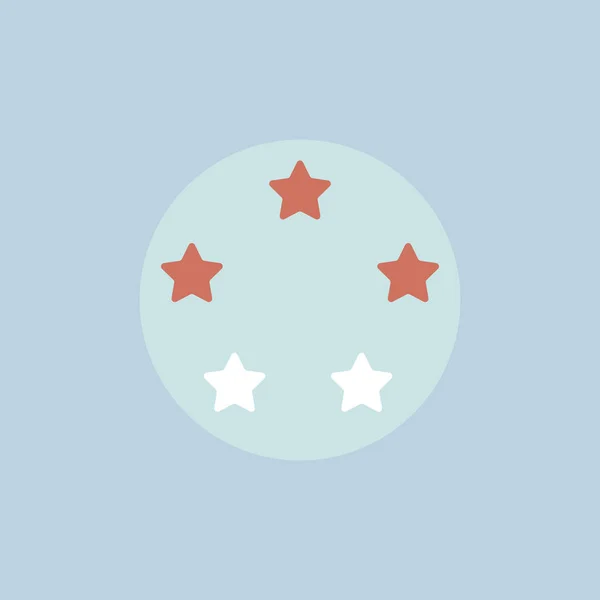 Rating stars icon in circle — Stock Vector