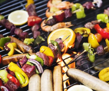 Kömür ızgara, özgün pişirme Barbekü photoset