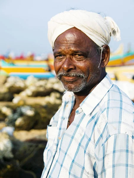 Pescatore Indiano Kerela India Fotoset Originale — Foto Stock