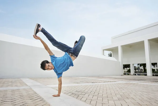 Typ Tanzt Breakdance Hiphop Konzept Originelle Fotosets — Stockfoto