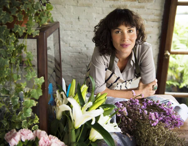 Beautiful florist Woman — Stock Photo, Image