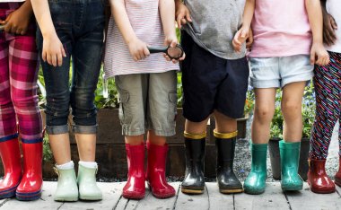 Çocuklar, özgün yarım vücut portresi photoset