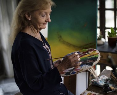 Akrilik sanat çalışmaları, özgün çalışma sanatçı photoset