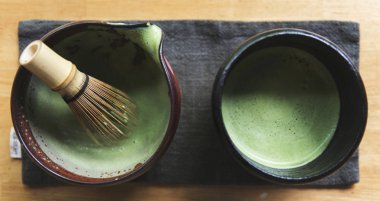 Geleneksel Japon Matcha yeşil çay