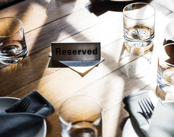 Restaurant Table with Setting Service — Stock Photo, Image