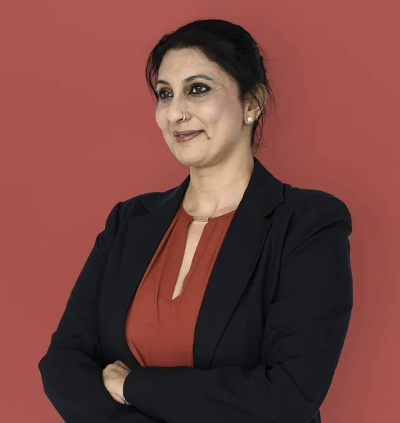 Indian businesswoman posing in studio — Stock Photo, Image