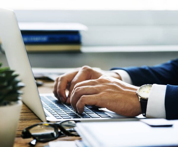 Caucasian businessman in the office shoot, original photoset