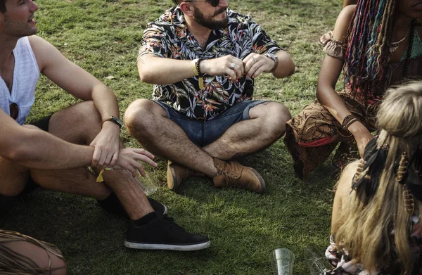 Diverse Group People Enjoying Road Trip Festival Original Photoset — Stock Photo, Image