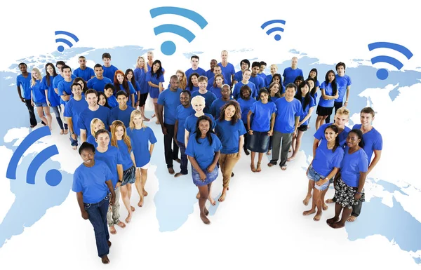 Groep mensen van de diversiteit in studio — Stockfoto